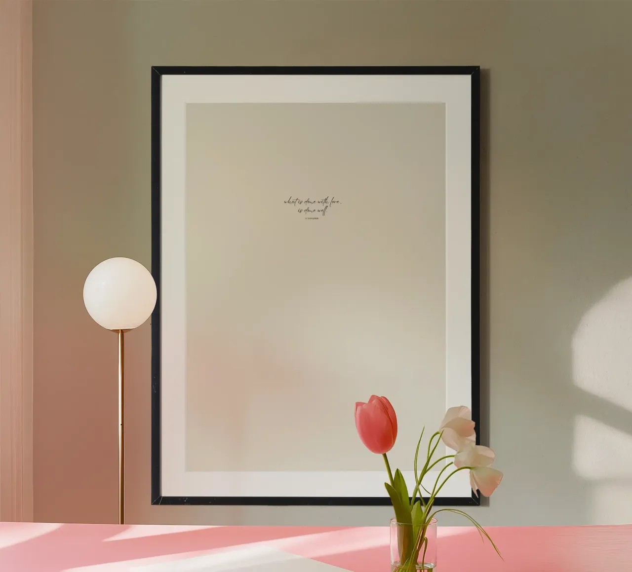 "Ciò che è fatto con amore, è fatto bene". carta hahnemühle da PurePeachStudio