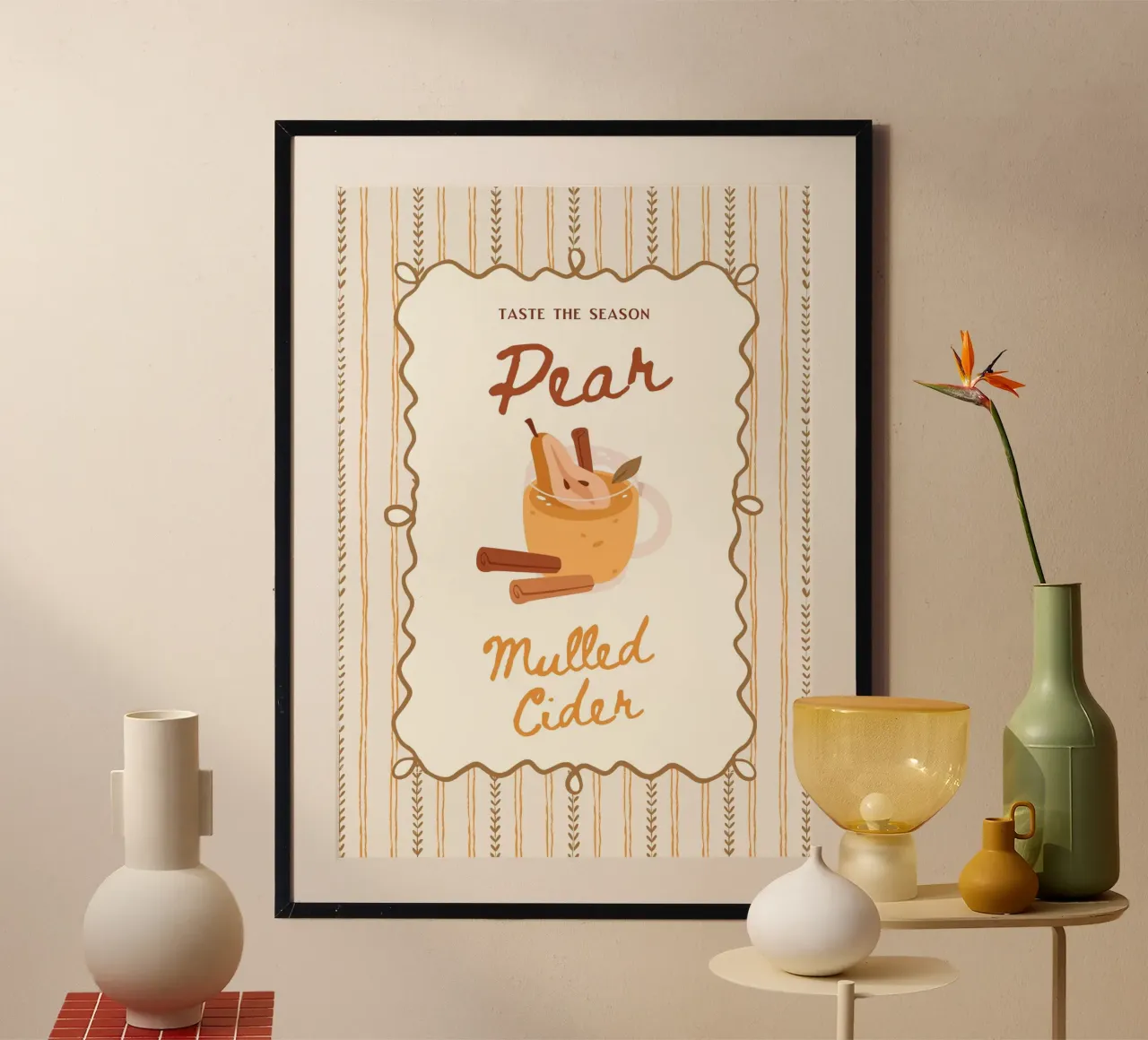 Sidro brulè di pere: Un'accogliente bevanda stagionale poster da vintagepod