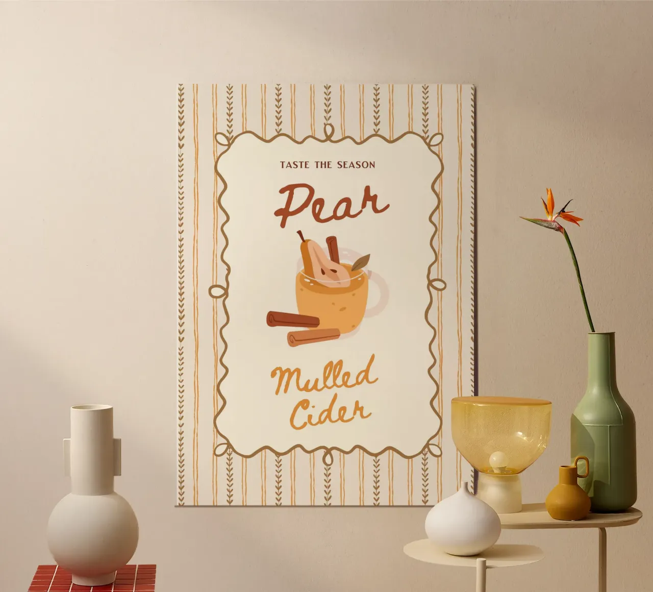 Sidro brulè di pere: Un'accogliente bevanda stagionale poster da vintagepod