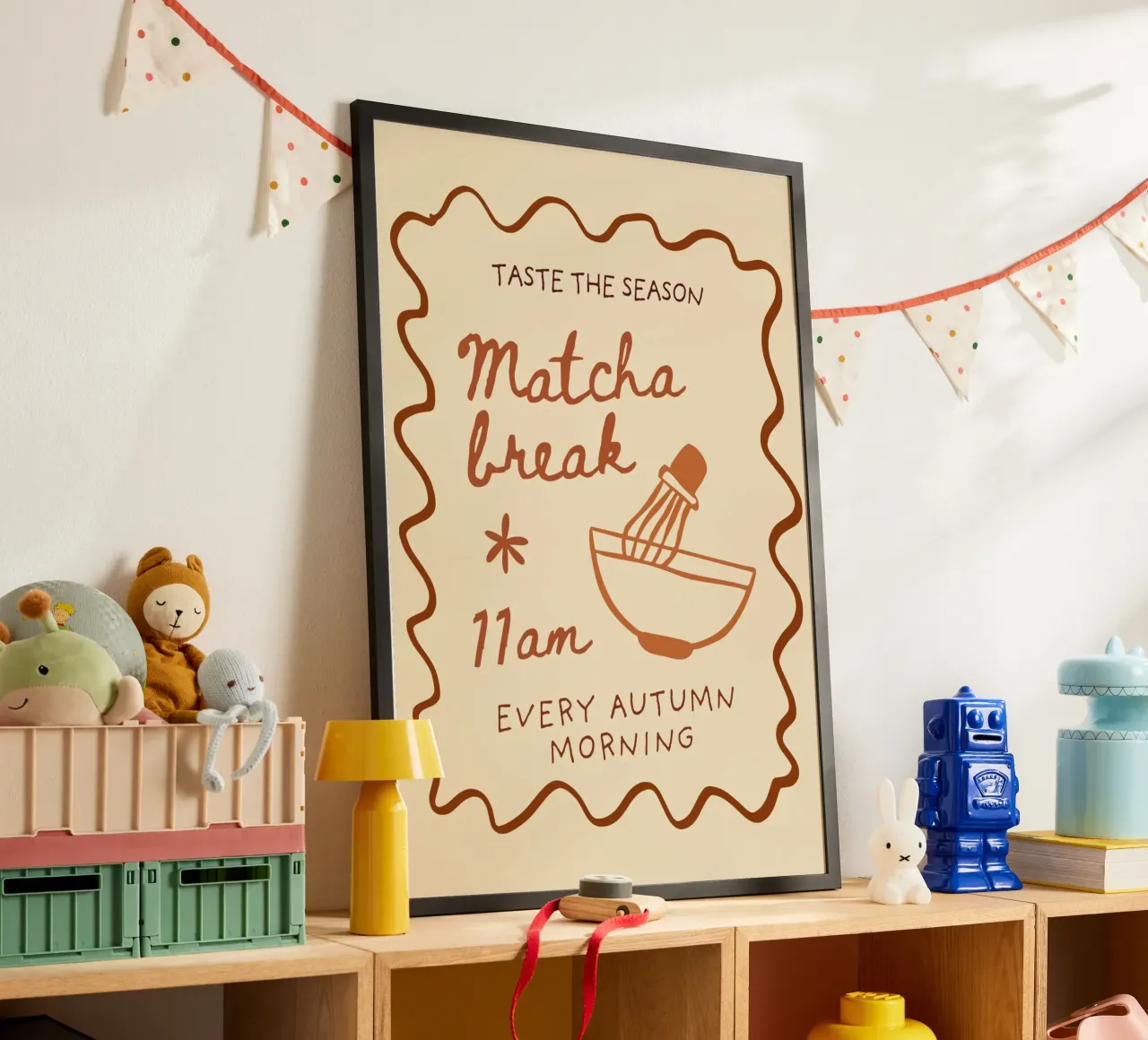 Poster della pausa Matcha: Rituale mattutino d'autunno poster da vintagepod
