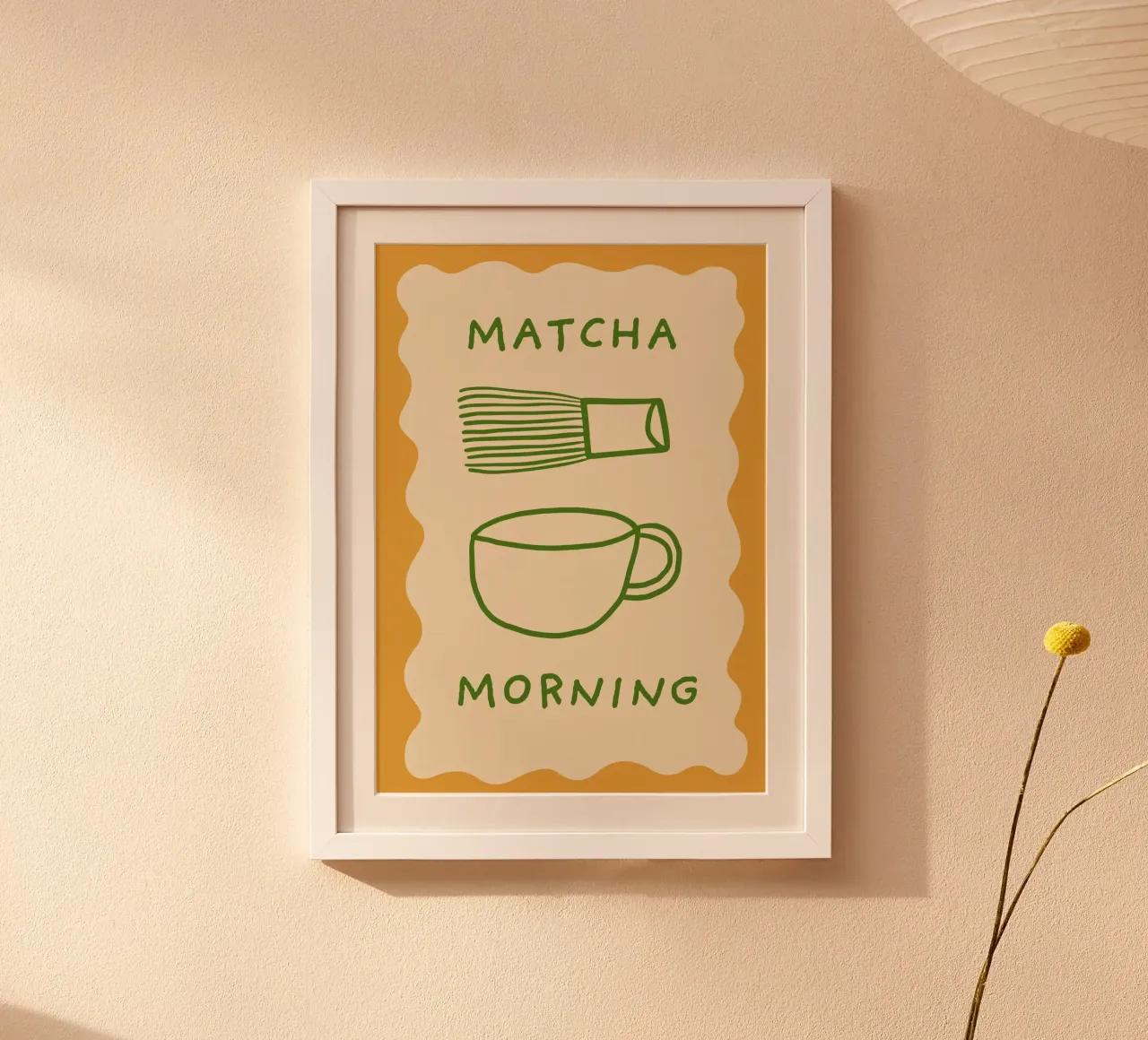 Poster minimalista per gli amanti del caffè mattutino Matcha poster da vintagepod