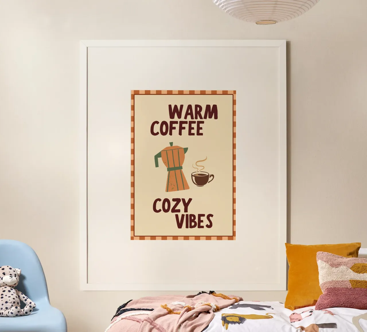 Stampa d'arte retrò Warm Coffee Cozy Vibes poster da vintagepod