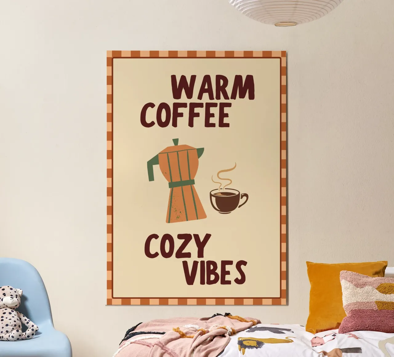 Stampa d'arte retrò Warm Coffee Cozy Vibes poster da vintagepod