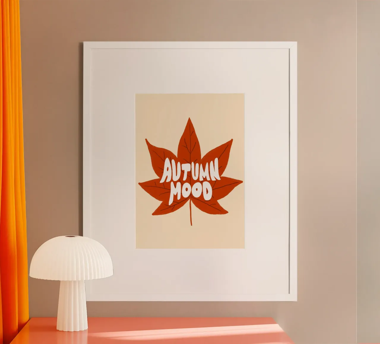 Poster estetico Autunno Foglia d'Acero poster da vintagepod