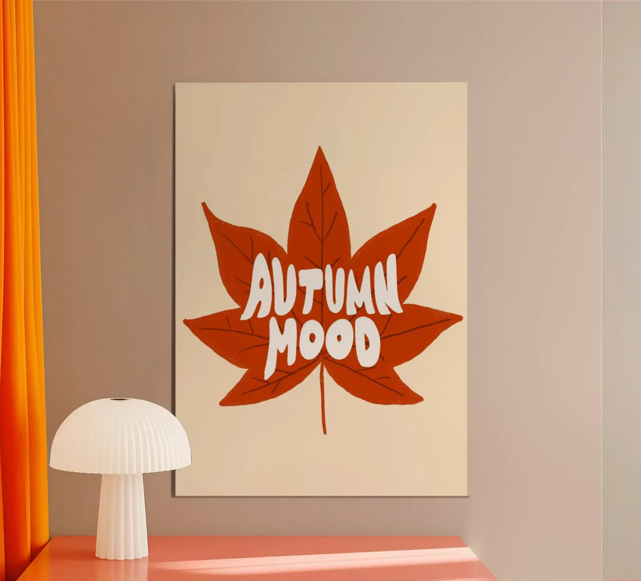 Poster estetico Autunno Foglia d'Acero poster da vintagepod