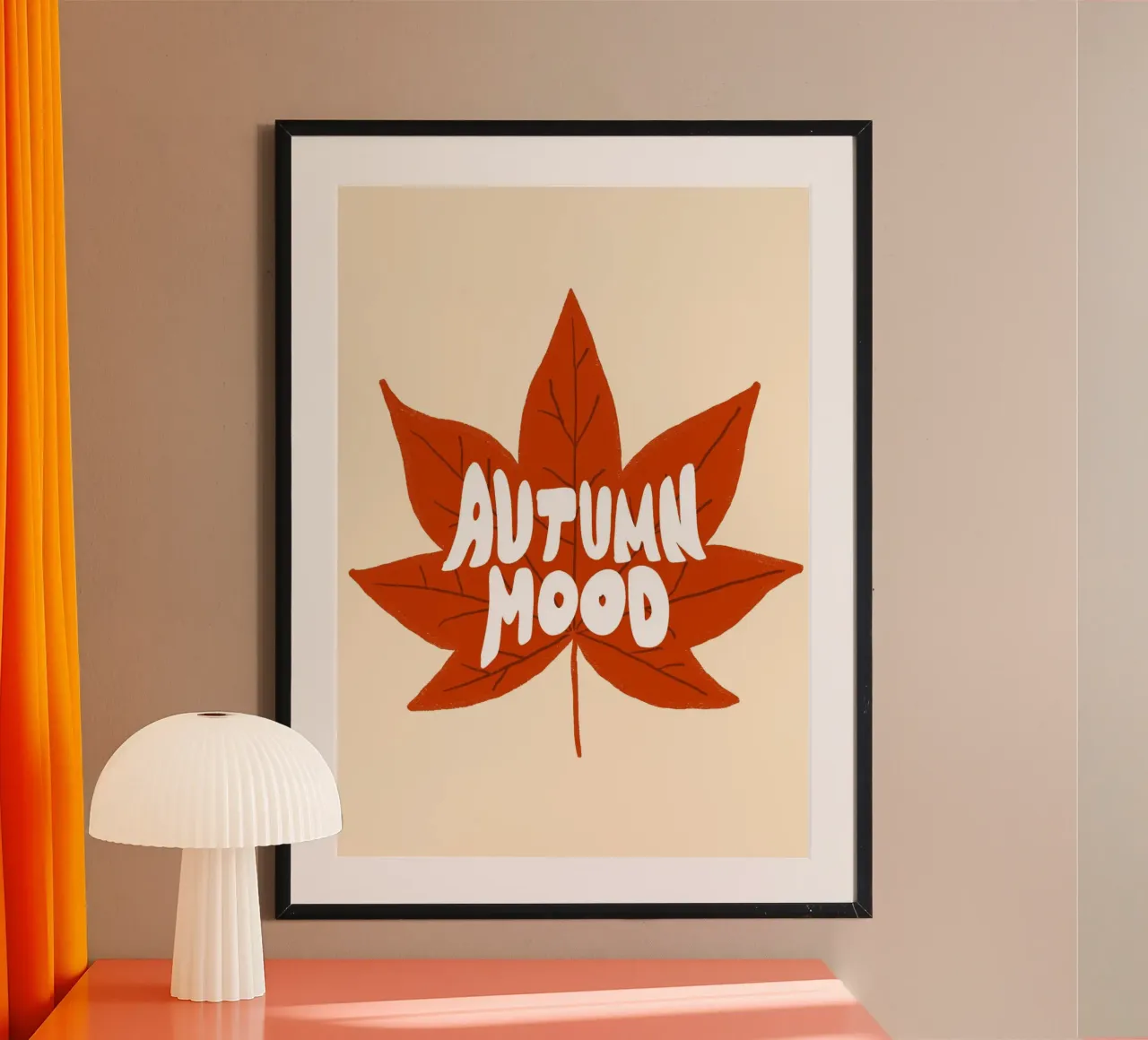 Poster estetico Autunno Foglia d'Acero poster da vintagepod