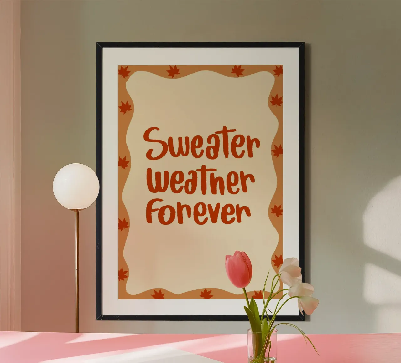 Poster con citazioni sul tempo dei maglioni per l'autunno poster da vintagepod