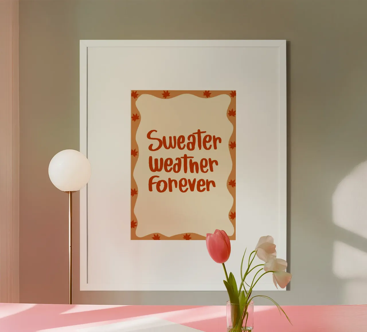 Poster con citazioni sul tempo dei maglioni per l'autunno poster da vintagepod