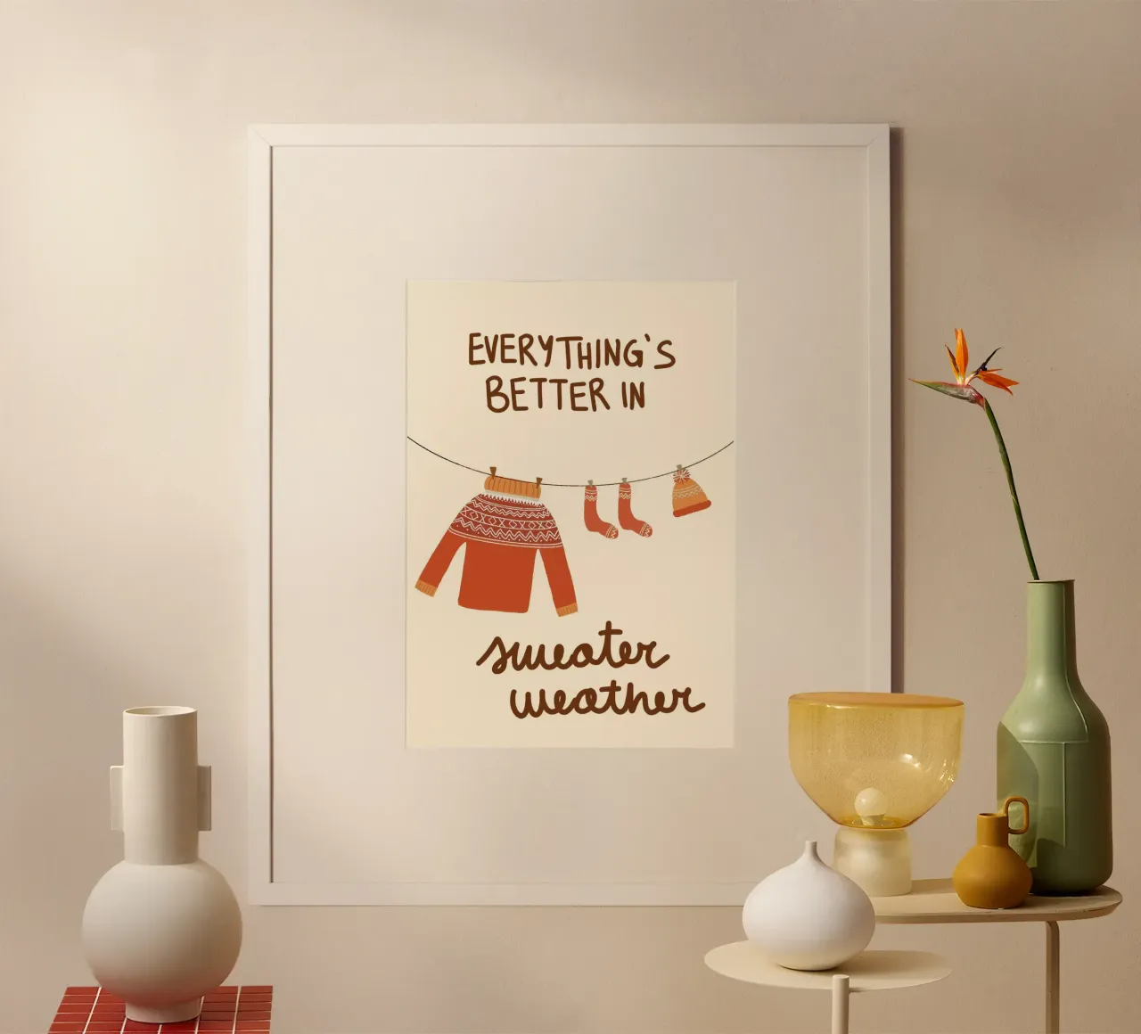 Tutto è più bello con l'arte del maglione poster da vintagepod