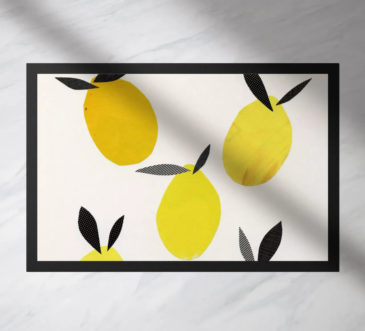 Lemons doormat by Cassia Beck Collage