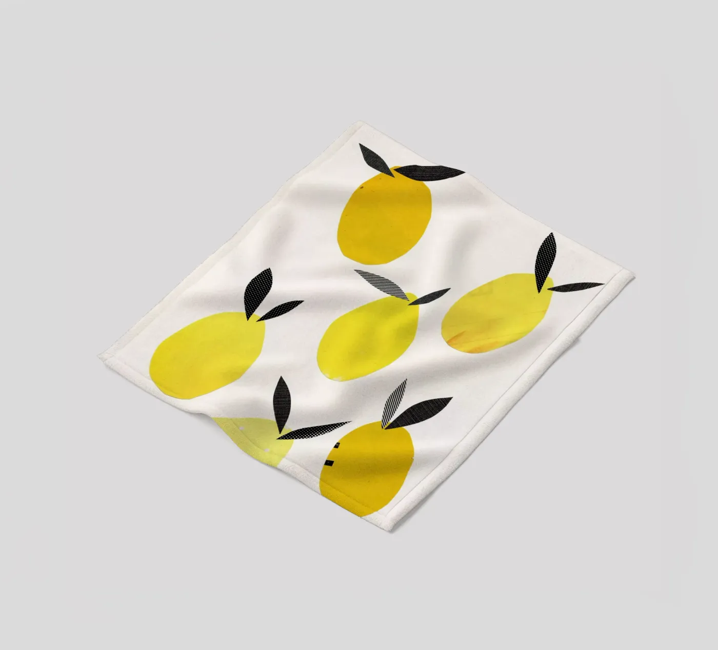 Zitronen Fleecedecke von Cassia Beck Collage