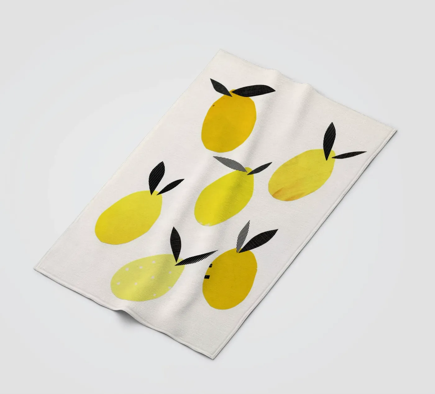 Zitronen Fleecedecke von Cassia Beck Collage