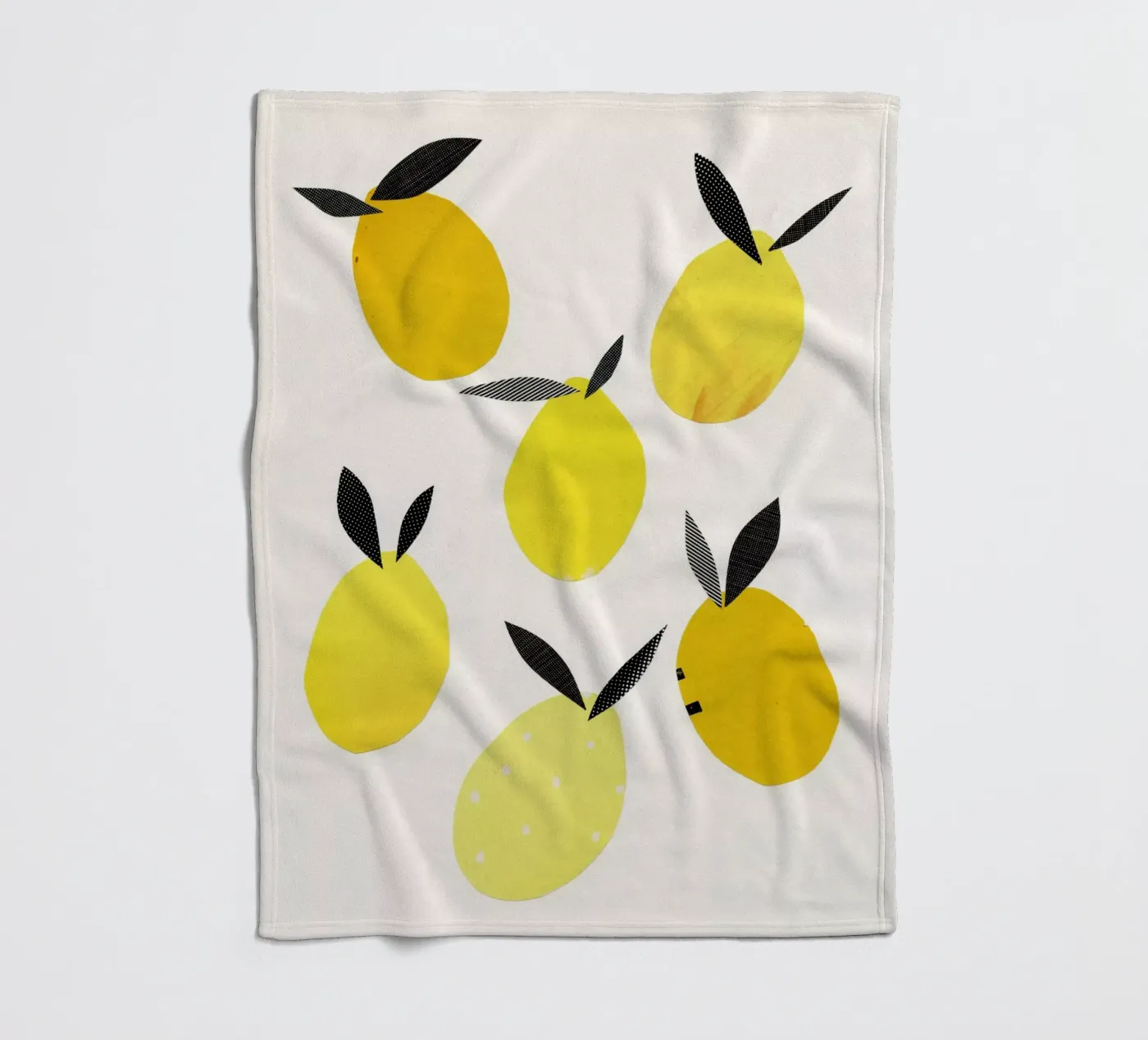 Zitronen Fleecedecke von Cassia Beck Collage