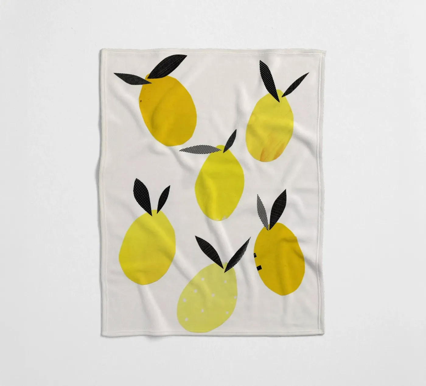 Zitronen Fleecedecke von Cassia Beck Collage