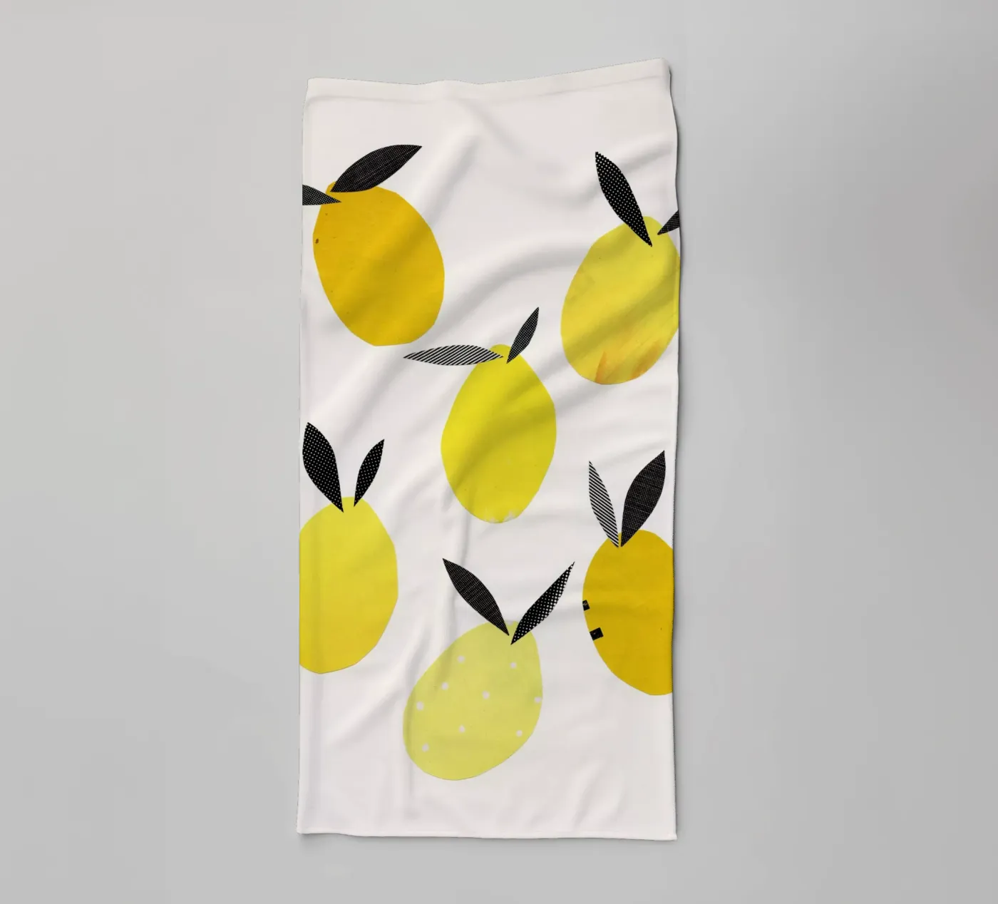 Lemons towel by Cassia Beck Collage