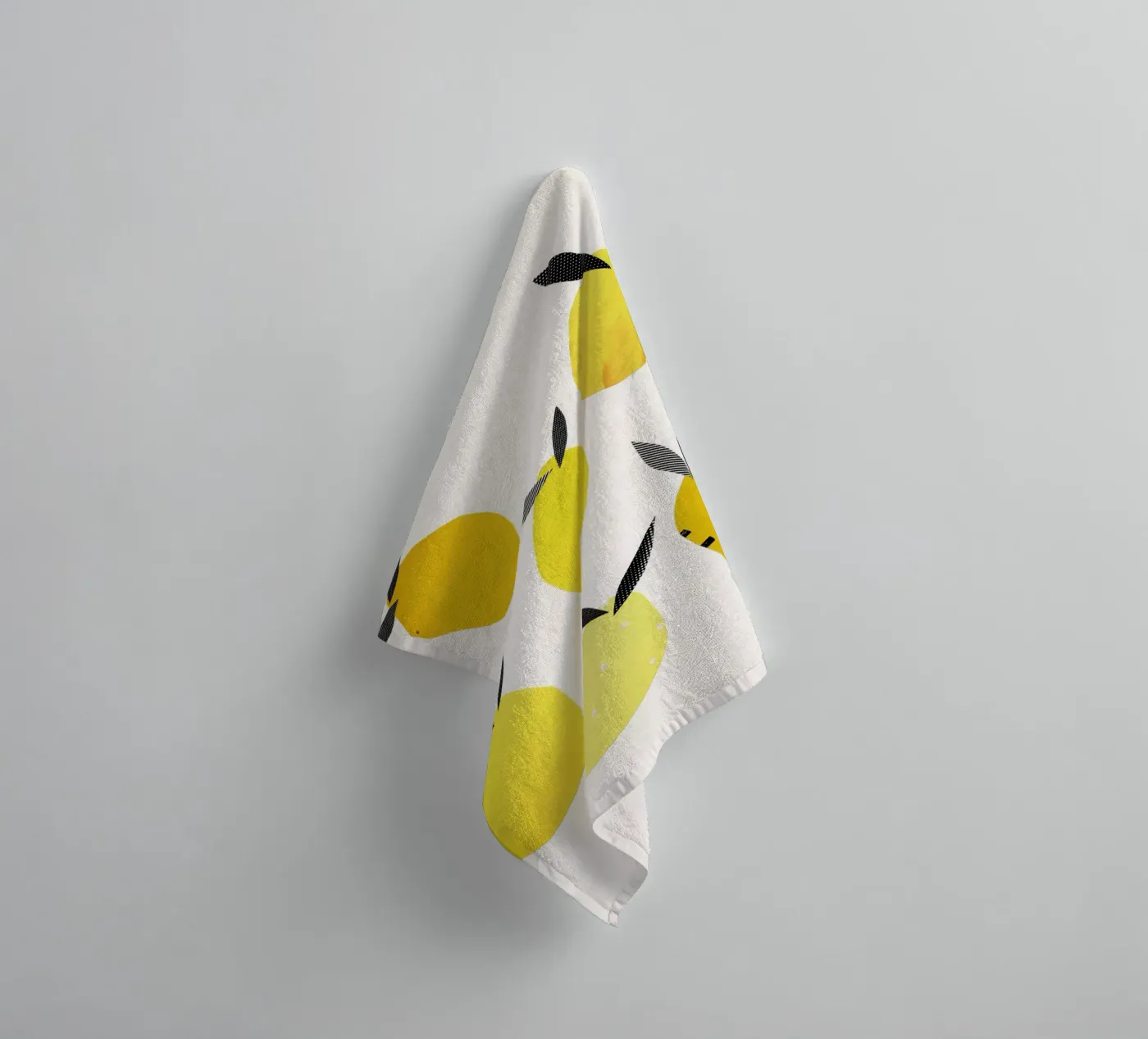 Lemons towel by Cassia Beck Collage