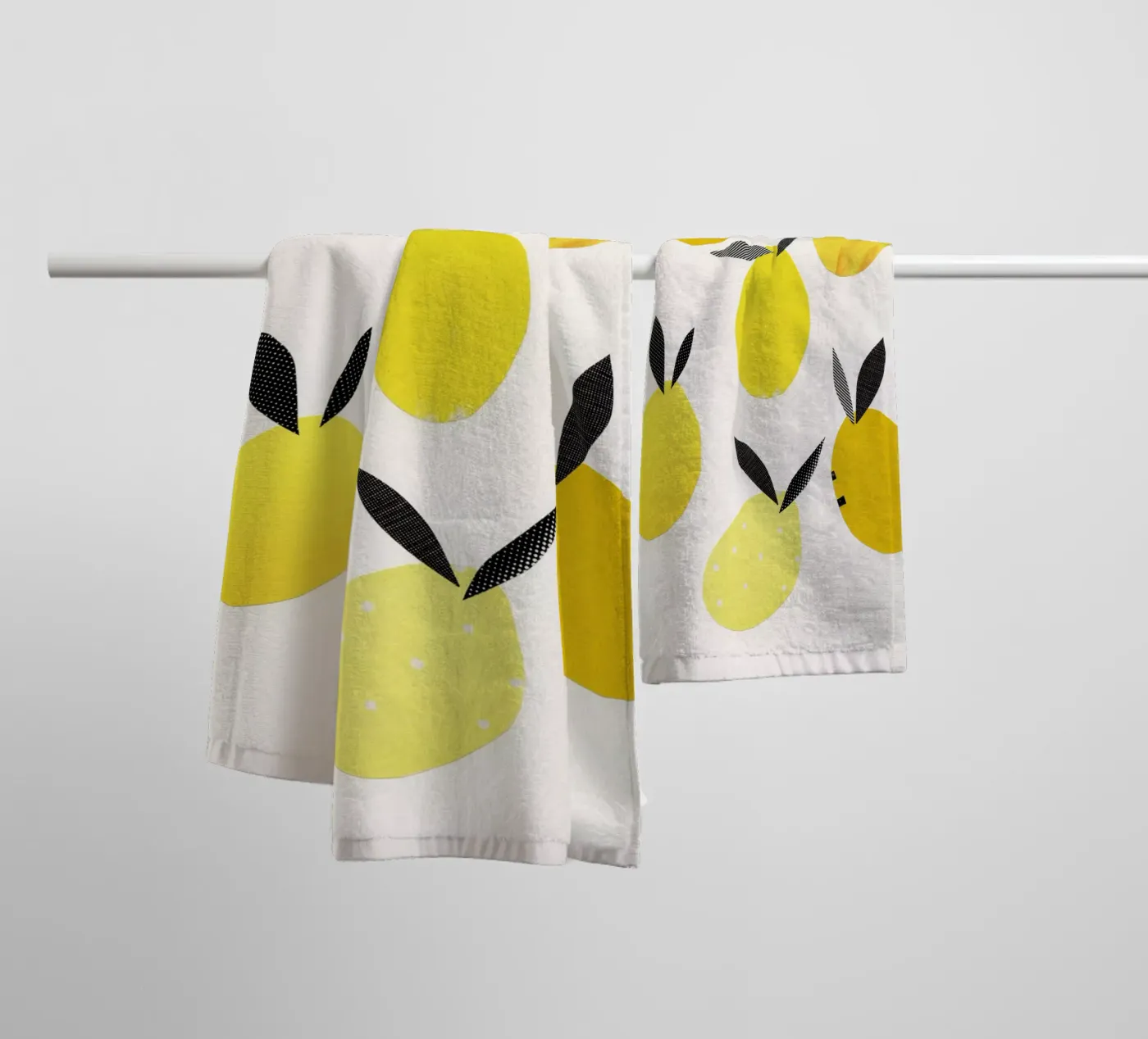 Lemons towel by Cassia Beck Collage