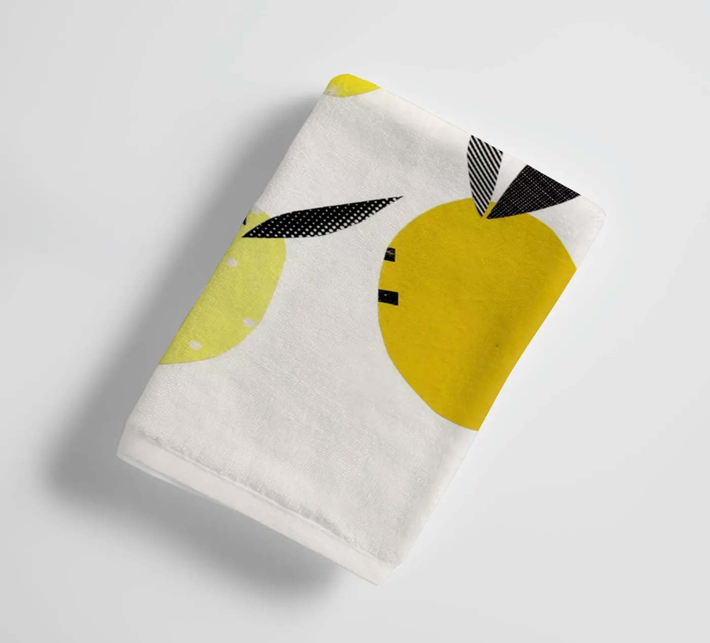 Lemons towel by Cassia Beck Collage