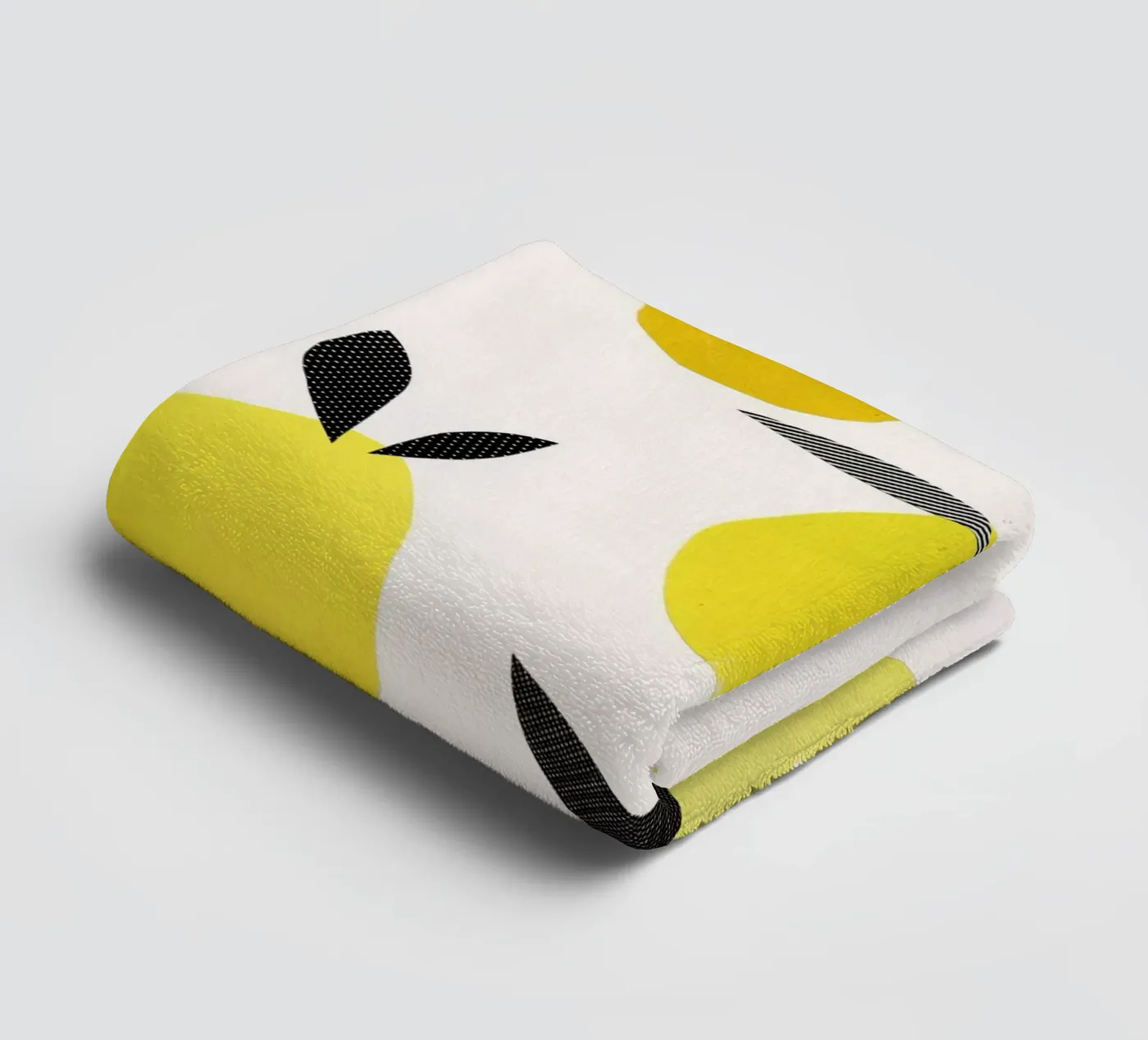 Lemons towel by Cassia Beck Collage