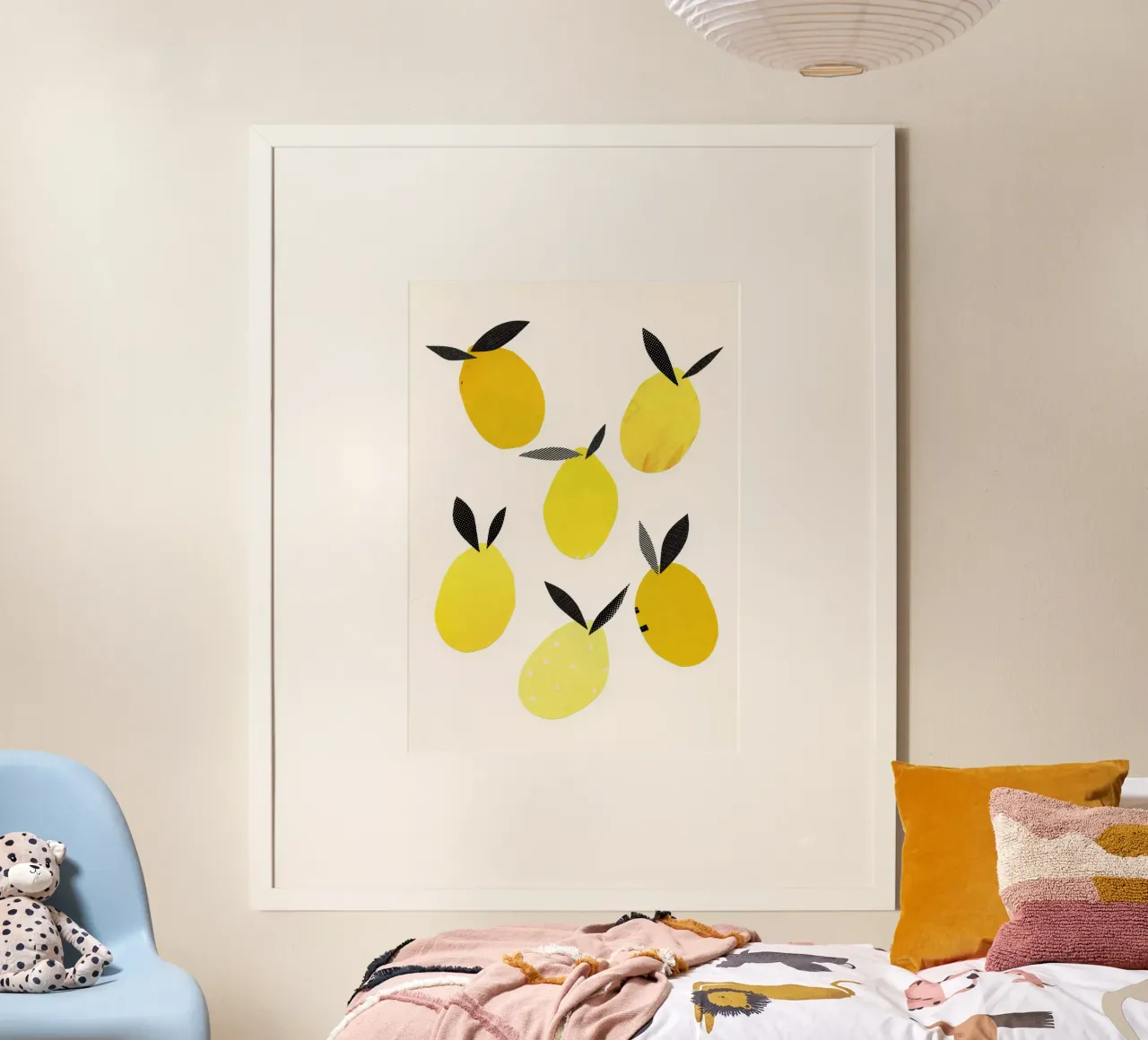 Limoni poster con telaio in legno da Cassia Beck Collage