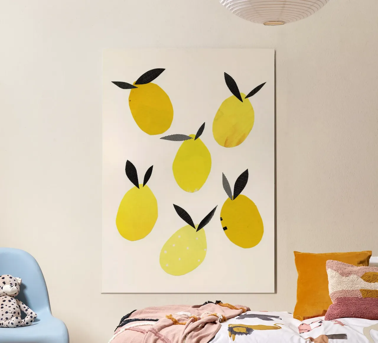 Limoni poster con telaio in legno da Cassia Beck Collage