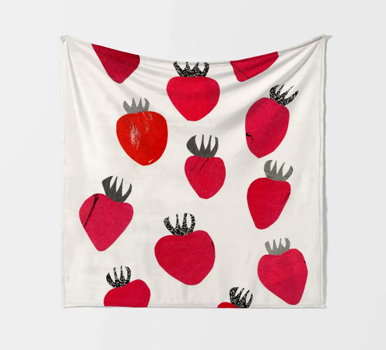Fragole coperta in pile da Cassia Beck Collage