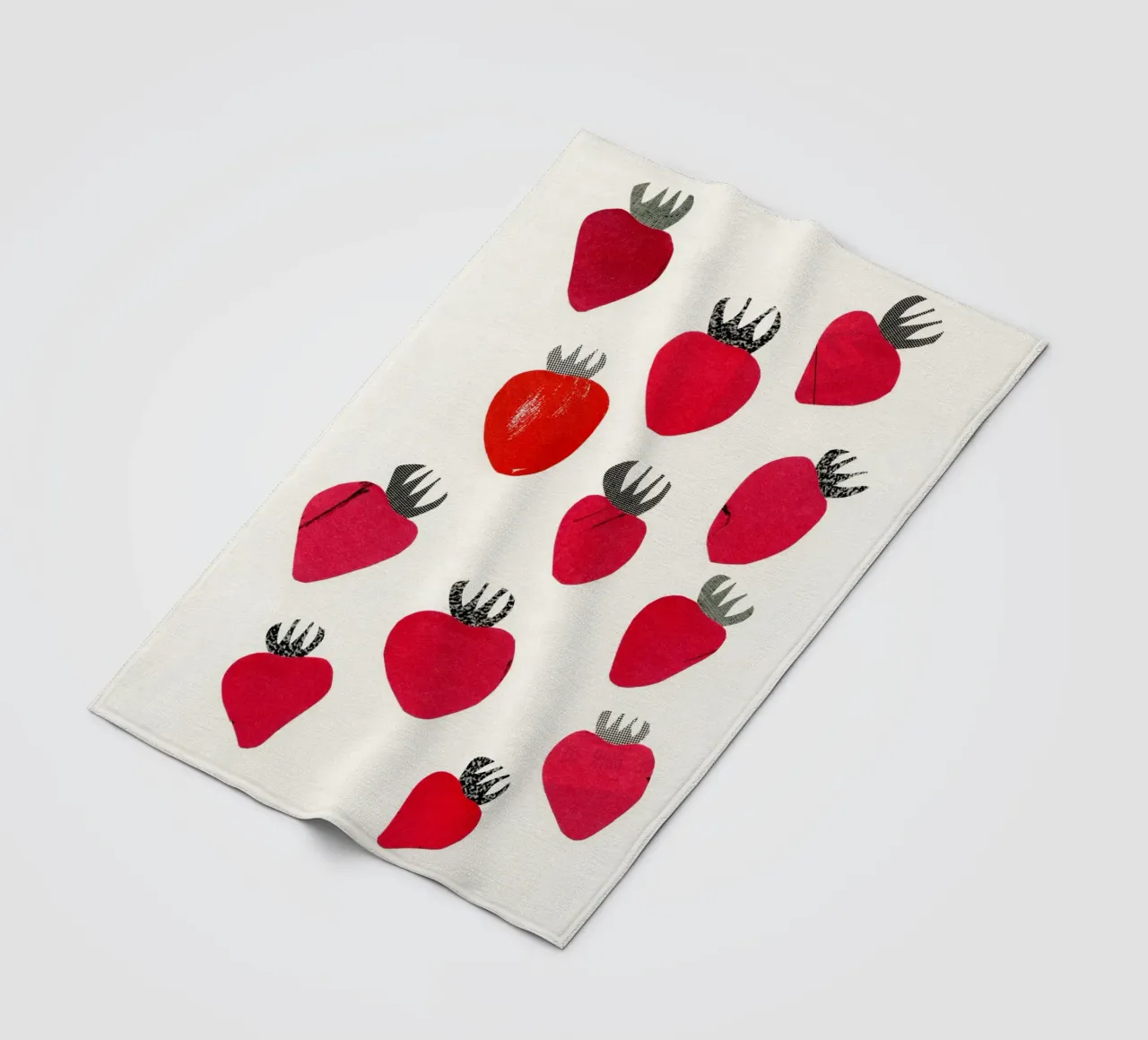 Fragole coperta in pile da Cassia Beck Collage