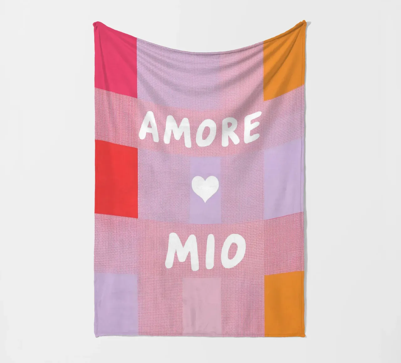 Amore mio Gitterlook coperta in pile da Carinaprint