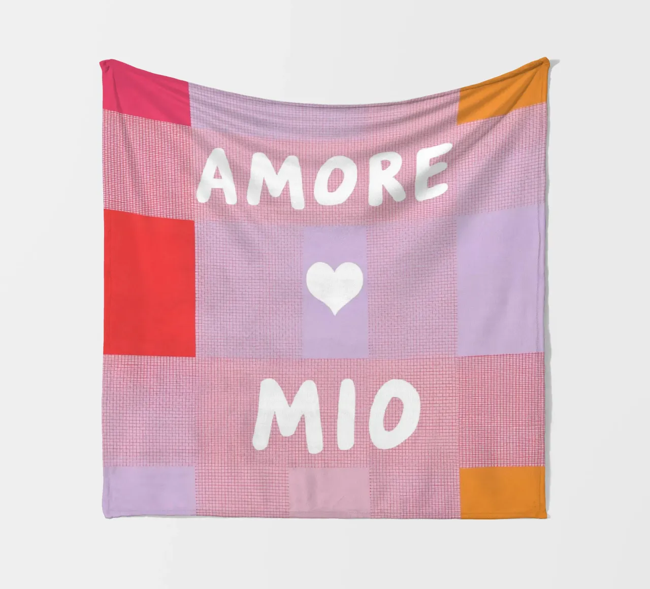 Amore mio Gitterlook coperta in pile da Carinaprint