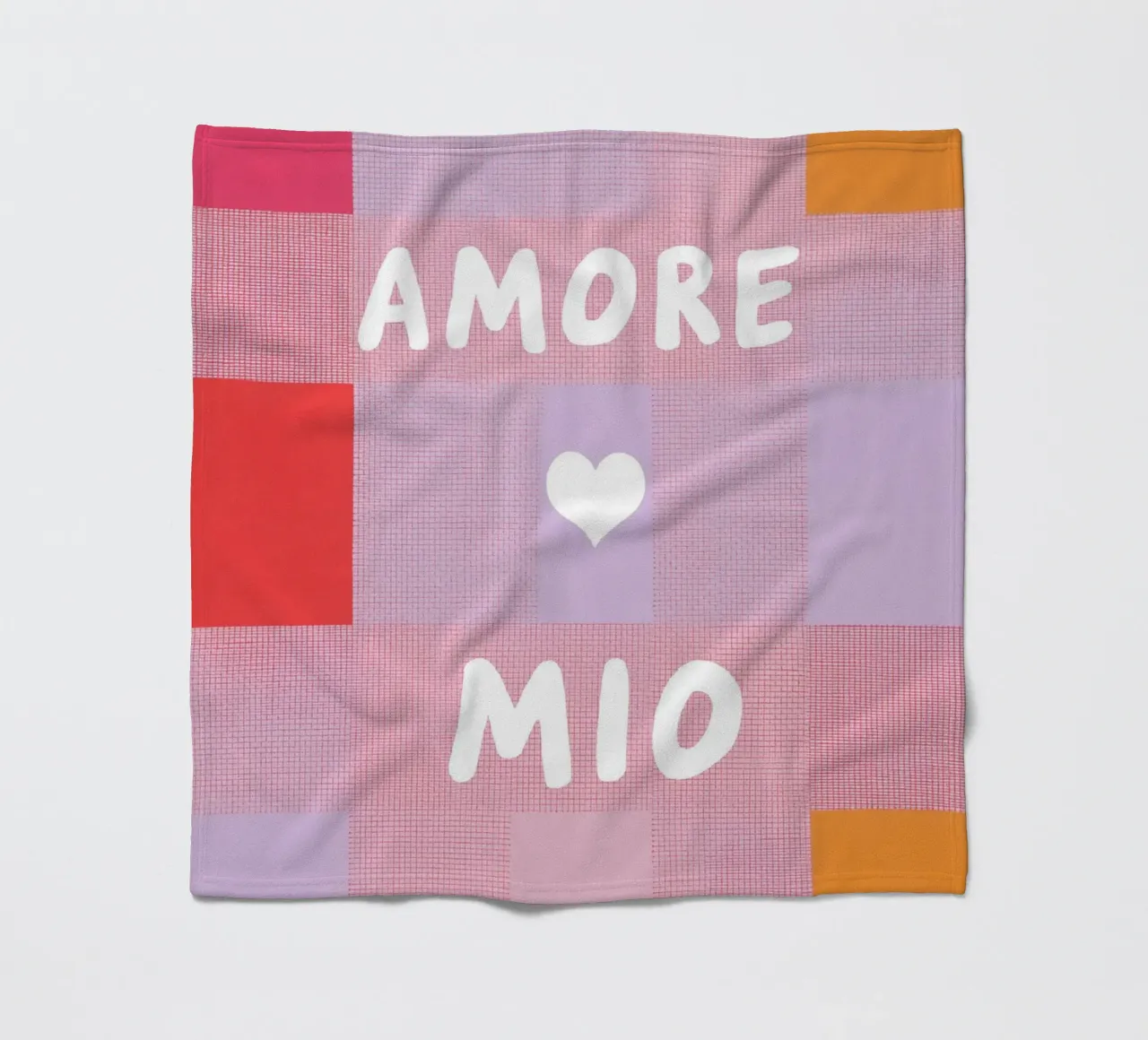 Amore mio Gitterlook coperta in pile da Carinaprint