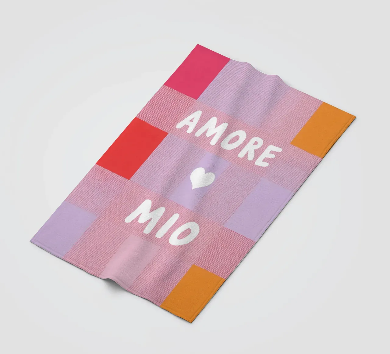 Amore mio Gitterlook coperta in pile da Carinaprint