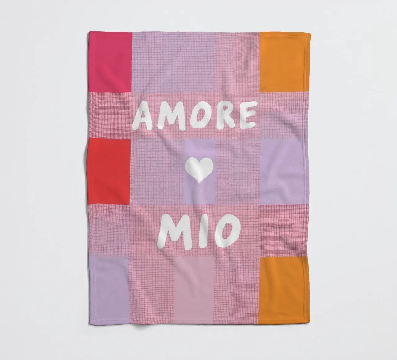 Amore mio Gitterlook coperta in pile da Carinaprint
