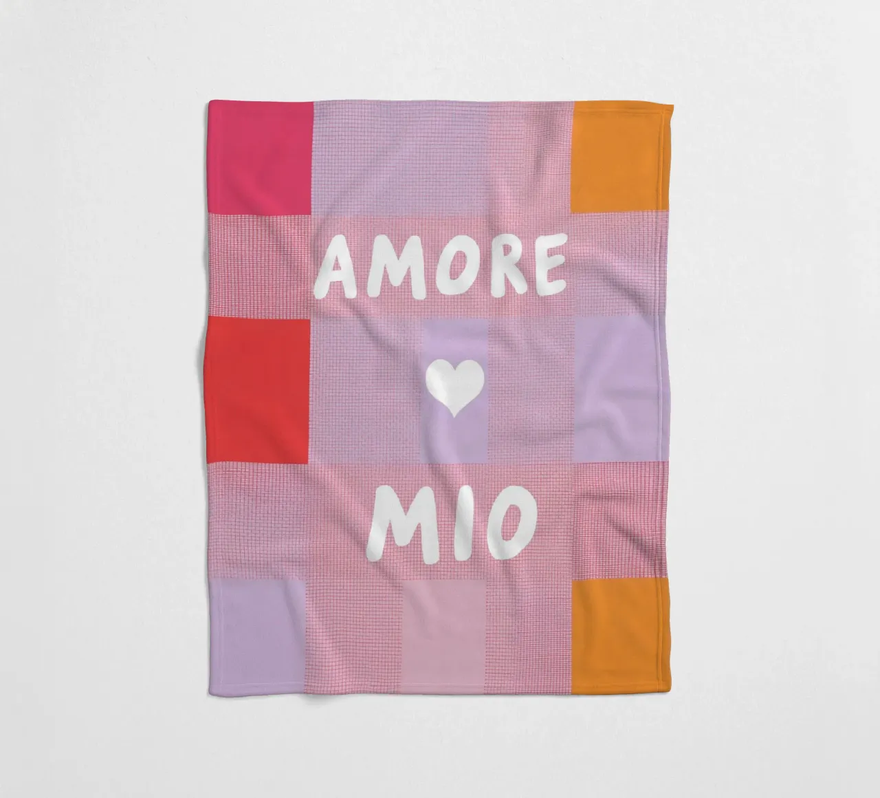 Amore mio Gitterlook coperta in pile da Carinaprint