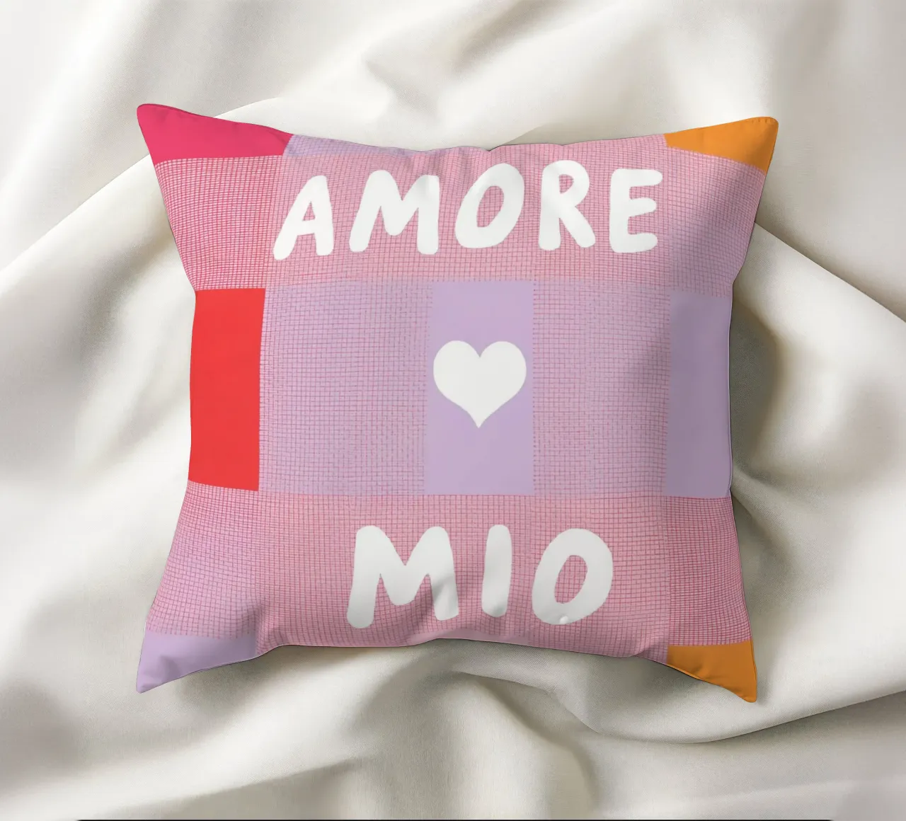 Amore mio Gitterlook cuscino da Carinaprint