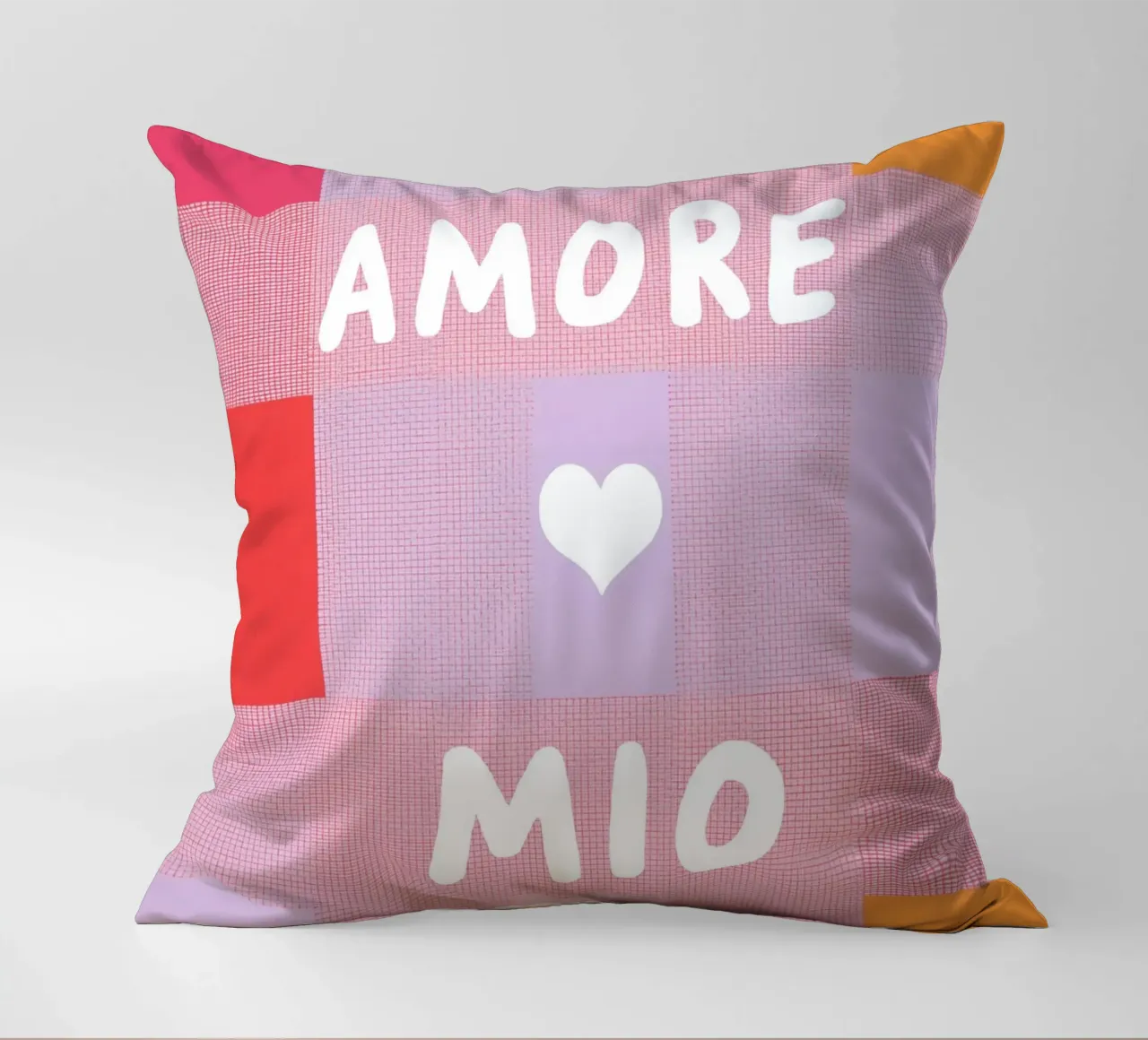 Amore mio Gitterlook cuscino da Carinaprint