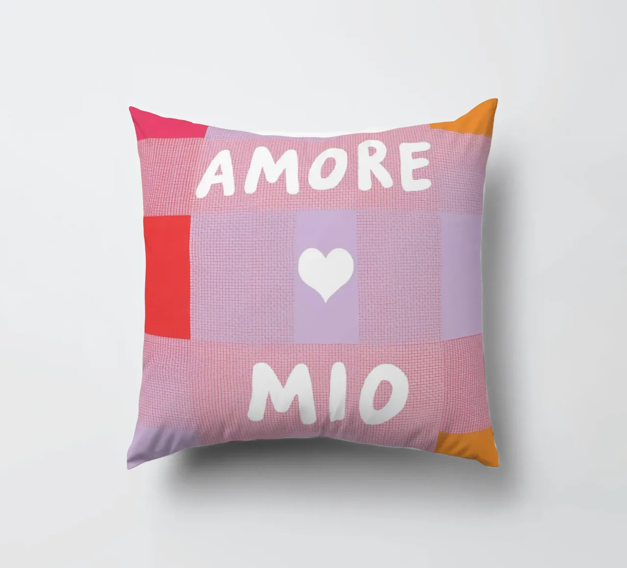 Amore mio Gitterlook cuscino da Carinaprint