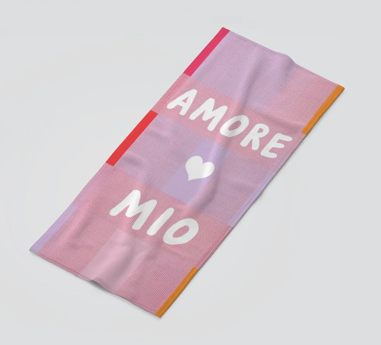 Amore mio Gitterlook telo mare da Carinaprint