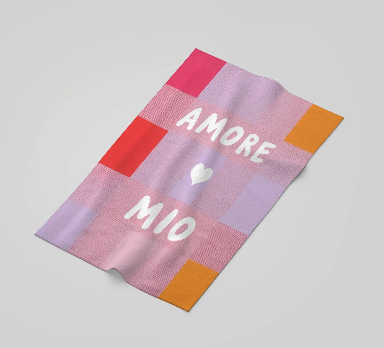 Amore mio Gitterlook telo mare da Carinaprint