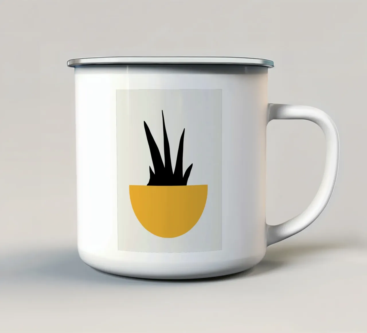 Pianta gialla a vaso basso tazza in smalto da Little Dean