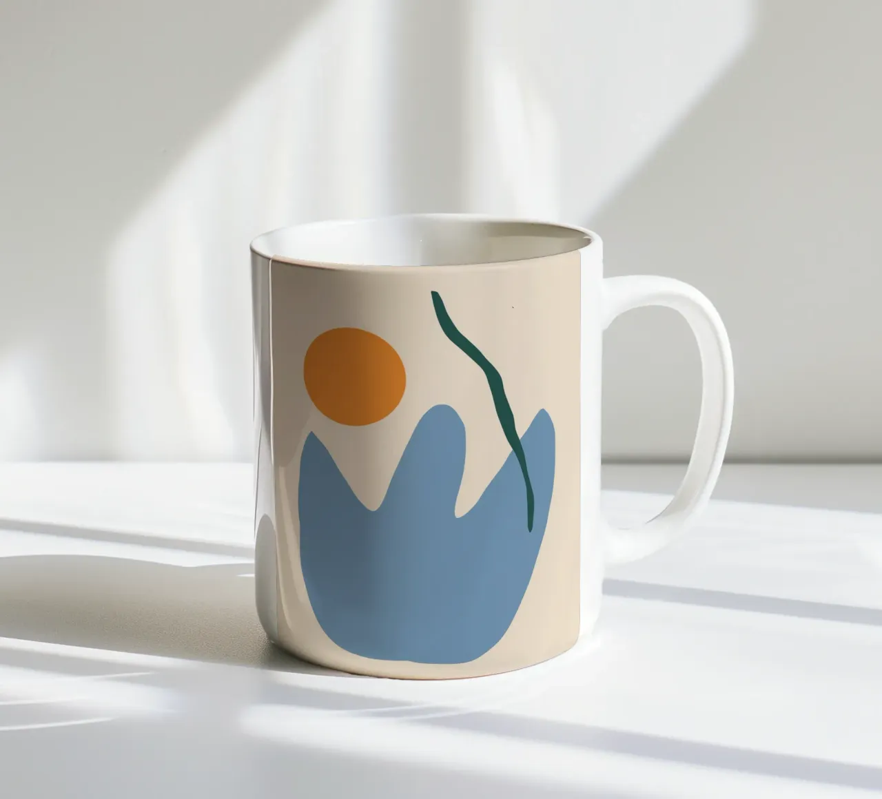 Impianto e sole minimo tazza in ceramica da Little Dean