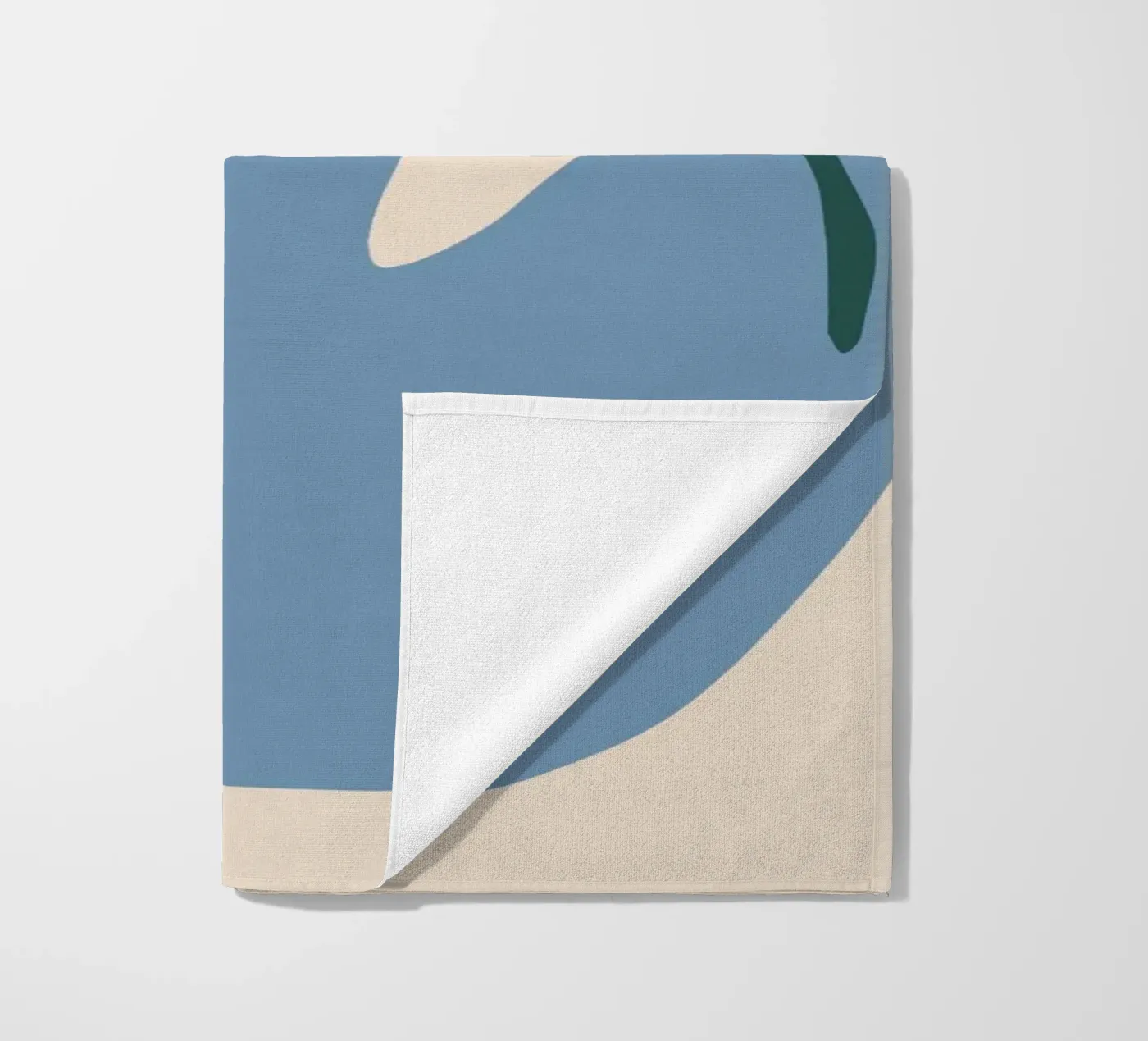Plant and sun minimal beach towel by Little Dean