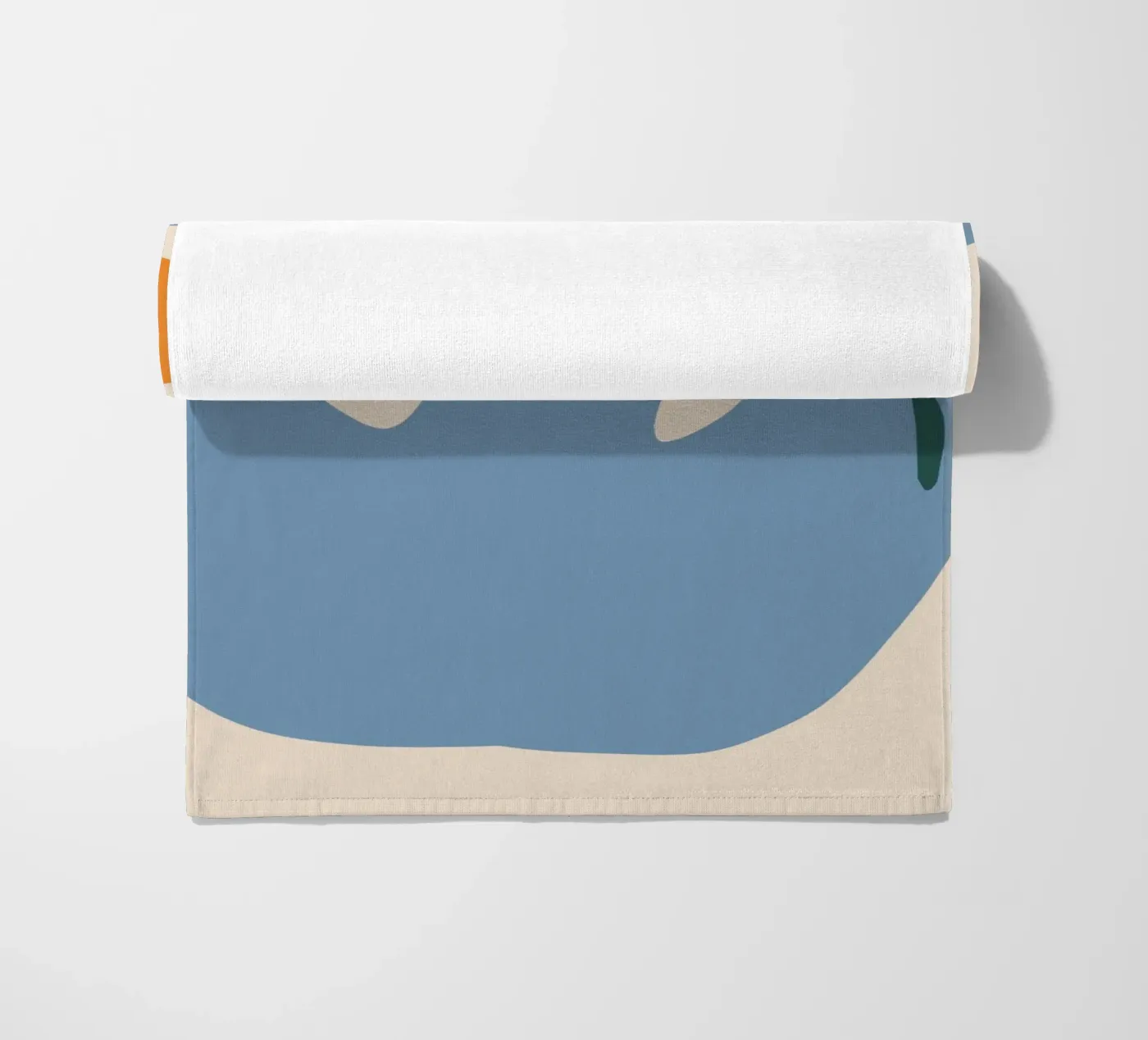 Plant and sun minimal beach towel by Little Dean
