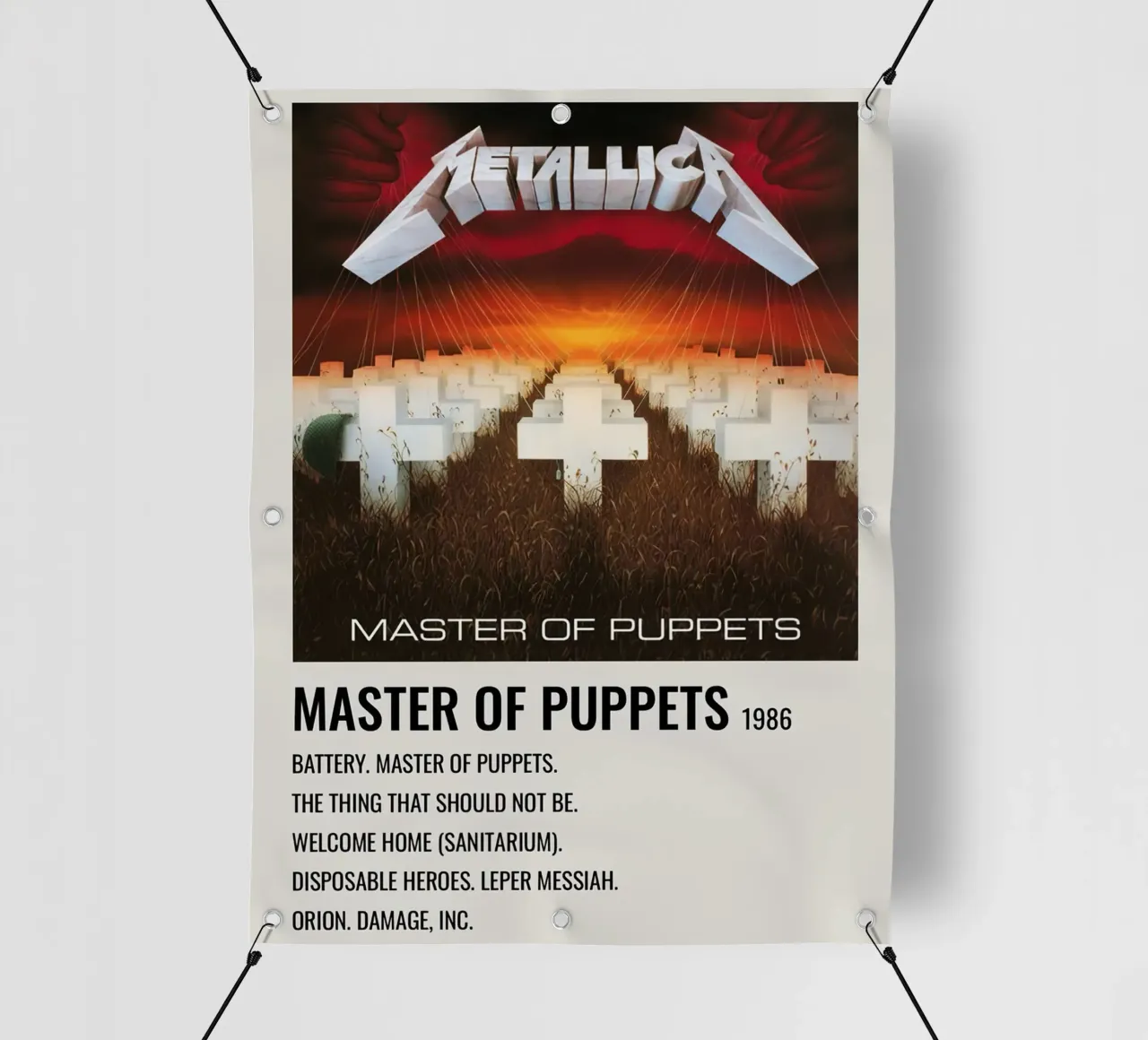 Metallica Master Of Puppets telo in pvc da Roronoa7