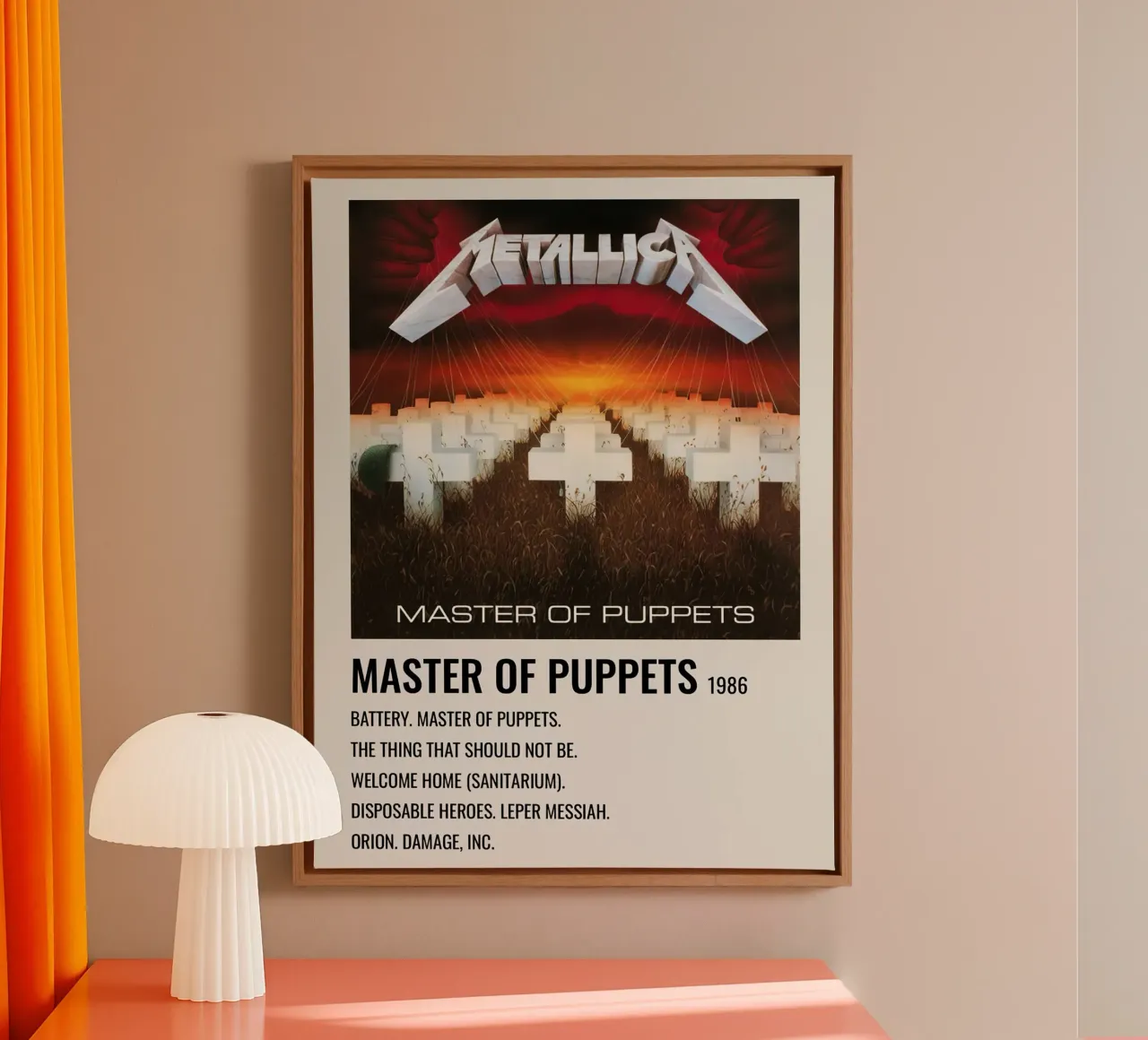 Metallica Master Of Puppets tela con Cornice a cassetta da Roronoa7