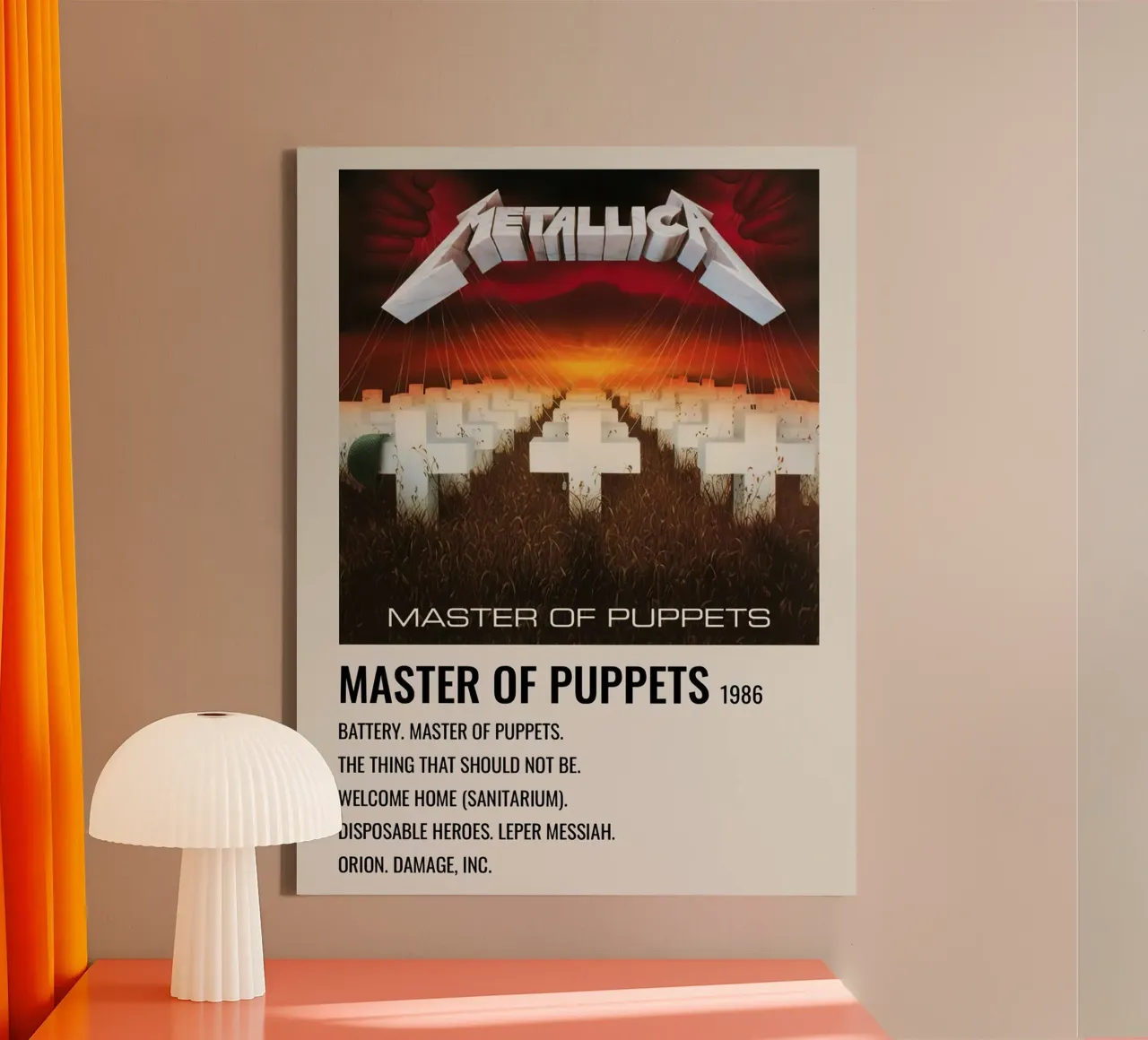 Metallica Master Of Puppets tela con Cornice a cassetta da Roronoa7