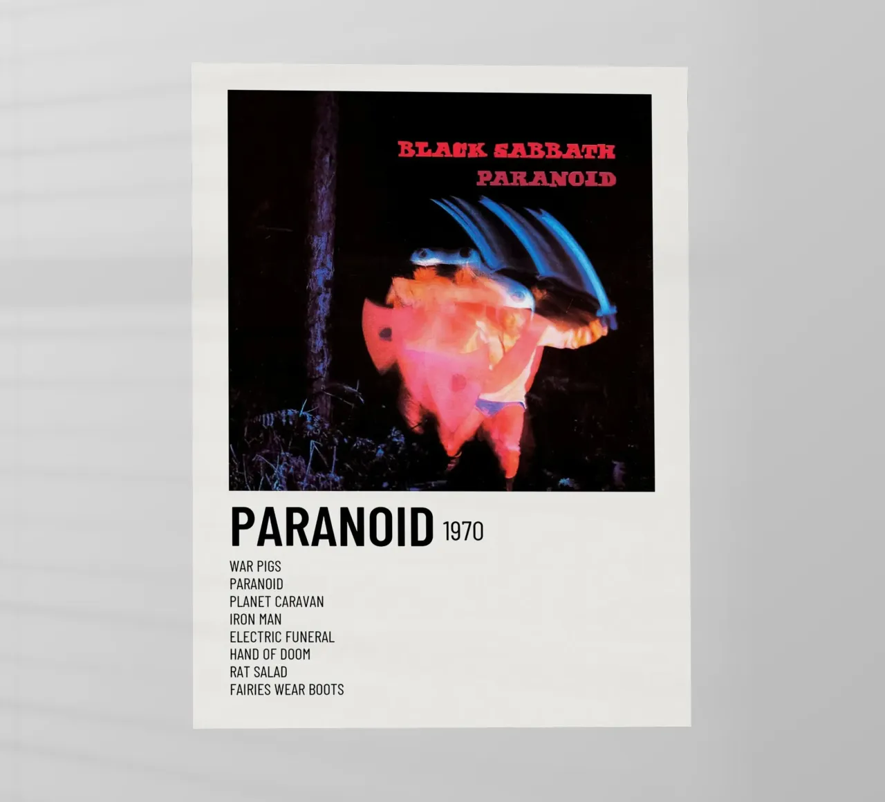 Black Sabbath Paranoid pellicola backlit da Roronoa7