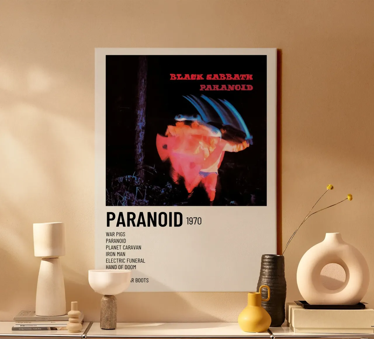 Black Sabbath Paranoid tela con Cornice a cassetta da Roronoa7