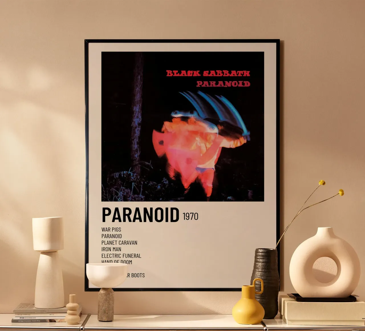 Black Sabbath Paranoid poster con telaio in plastica da Roronoa7