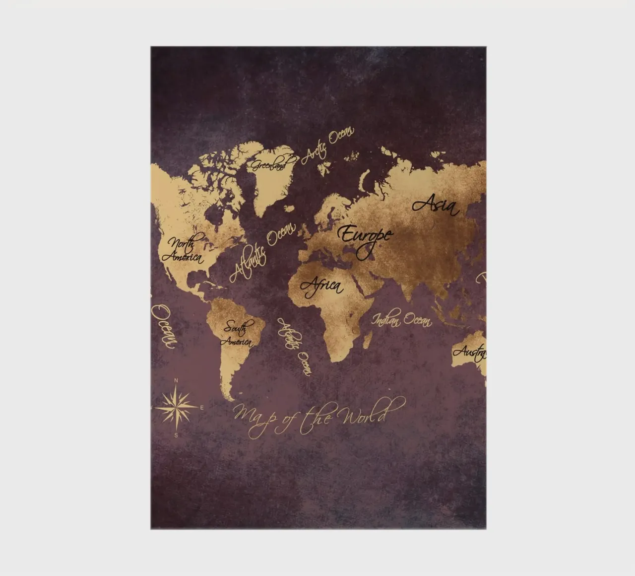 Mappamondo marrone e oro diario da Justyna Jaszke JBJart