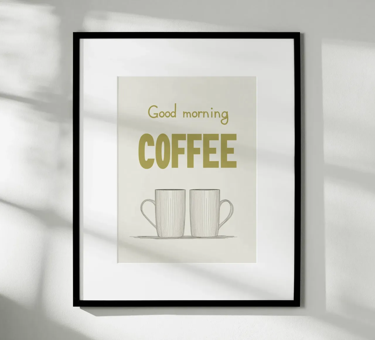 Buongiorno caffè verde chiaro poster da Carinaprint